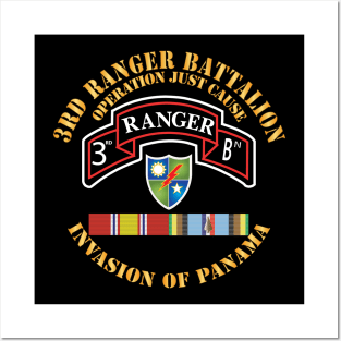 Panama - 3rd Rgr Bn Operation Just Cause w Svc Ribbons Posters and Art